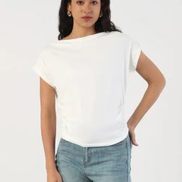 showoffff SHOWOFF White Cotton Solid Top-picture-44