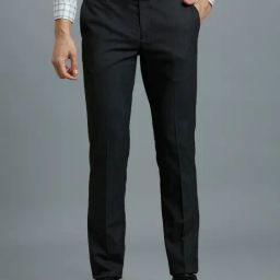 Reid & Taylor Grey Regular fit Herringbone Trousers-image-83
