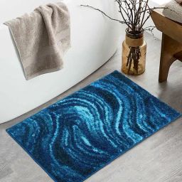 Bianca Spa Blue/Dk.Blue Micro-Polly Abstract Bathmat-44