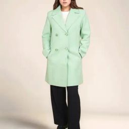 Zink London Green Solid Longline Jacket-picture-45