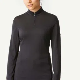 Forclaz by Decathlon Black Plain Sports T-Shirt-image-81