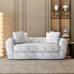 Durian Opus Grey Fabric 2 Seater Sofa-image-55