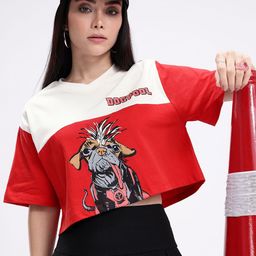 Kook N Keech Marvel Printed V-Neck Drop-Shoulder Sleeves Pure Cotton Boxy T-shirt-image-29
