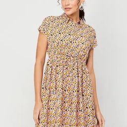 Fame Forever by Lifestyle Multicolor Printed Fit & Flare Dress-image-26