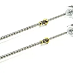 Invento Nema 17 4.2 Kg-cm Stepper Motor + Flexible coupling with 500mm (0.5mtr) T8 TR8 8mm Lead Screw square thread with Anti-backlash Brass Nut CNC Robotics DIY Projects 3D Printer ISC 1693-3 image 1