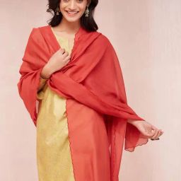 Fabindia Red Woven Pattern Dupatta image 3