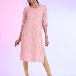 Aurelia Pink Floral Kurta-image-66