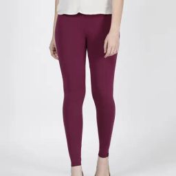 TWIN BIRDS Maroon Ankle Length Leggings-image-85