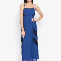 Oxolloxo Blue Regular Fit Maxi Dress-image-13