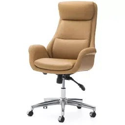 CHAIRTECH High Back Maharaja Swivel Office Chair PU Leather Brown for Office & Professional Use-image-21