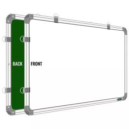 YAJNAS 60.96 x 91.44 cm (2x3 Feet) White and Green Double Sided White Board-10