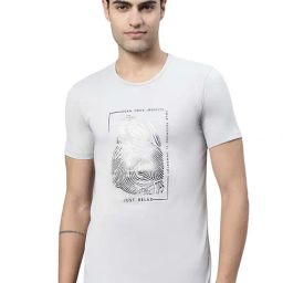 Vimal Jonney Light Grey Regular Fit Printed T-Shirt-image-14