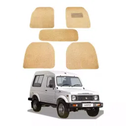 Auto Pearl MA3O158 PVC and Plastic Standard Mat for Maruti Suzuki Gypsy King 2005 (Beige)-image-57