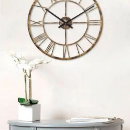 CHRONIKLE Round Gold Iron Wall Clock-picture-39