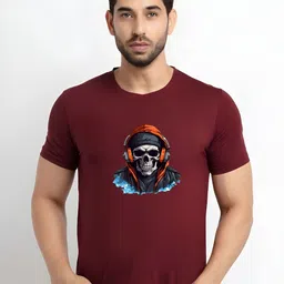 KaamBhari Graphic Printed Round Neck Regular Fit Cotton T-shirt-picture-42
