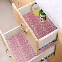 Kuber Industries Pink 2 Pieces Printed Water Resistant Shelf Liner Organisers-20