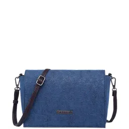 Caprese Daria Navy Textured Medium Sling Handbag-picture-47