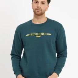Duke Teal Regular Fit Printed Sweatshirt-31