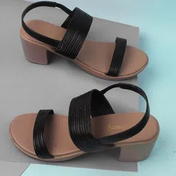 DressBerry Women Textured Block Heel Sandals-picture-24