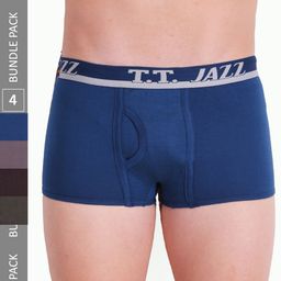 T.T. Men Pack Of 4 Jazz Mini Pure Cotton Trunks JAZ_MINI_PO4_MIX2_80-picture-17