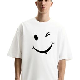 Fashnobic Printed Drop-Shoulder Sleeves Round Neck Oversized Cotton T-shirt-image-69