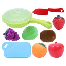 Toyshine Realistic Sliceable 6 Pcs Fruits Cutting Play Toy Set with Pan - Multicolor-11