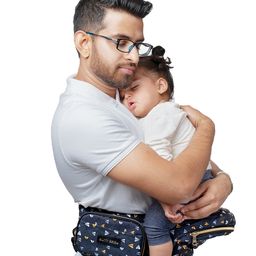 Butt Baby Airplanes Baby Carrier with Hip Seat & In-built Mini Diaper Bag - Black-12