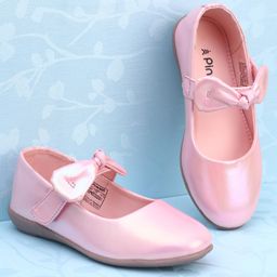 Pine Kids Ballerina with Bow Applique & Velcro Closure - Pink-image-16