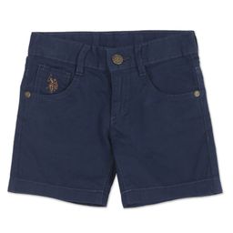 US Polo Assn Cotton Knit Knee Length Solid Color Shorts - Navy Blue-image-36