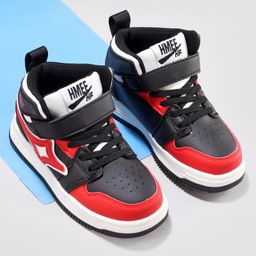 Oh! Pair Sneaker Shoes with Lace & Velcro Closure - Red-image-70