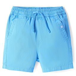 UCB Cotton Woven Above Knee Length Solid Color Shorts - Light Blue-image-36