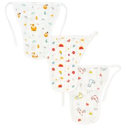 Zizuka Double Layer Muslin Cotton Newborn Baby Nappy, Langot-Multicolor Pack of 3 -Size 0-3 Months-19