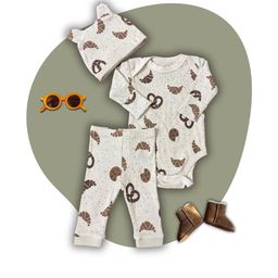 Giggly Joey Beige Pure Cotton Clothing Set-image-20