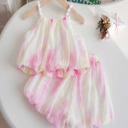YK Girls Printed Top & Shorts Clothing Set-image-121