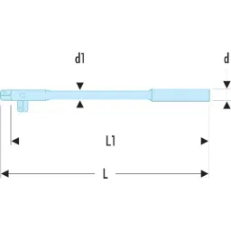 Facom Square Socket Bar 12.7 mm (1/2 Inch) Tip 410 mm, S.145 image 2