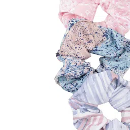 Aditi Wasan Multicolor Printed Scrunchies - Set of 3 image 5