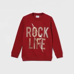 Fame Forever by Lifestyle Boys Maroon Cotton Embellished Full Sleeves Sweatshirt-image-28