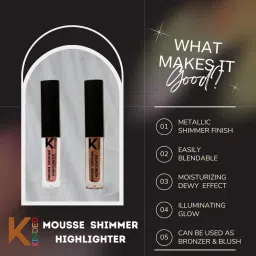 KINDED Mousse Shimmer Highlighter 02 Rusty Bronze & 03 Cool Copper Combo image 4
