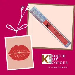 KINDED Liquid Lip Colour 03 Vermilion Red & 05 Rust Crust Combo image 4