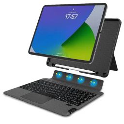 Neopack Black Magnetic Smart Cover with Detachable Bluetooth Keyboard & Apple Pencil Holder-image-78