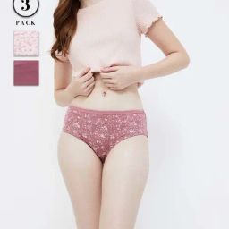 Ginger by Lifestyle Pink & Plum Printed Hipster Panties - Pack of 3-image-60