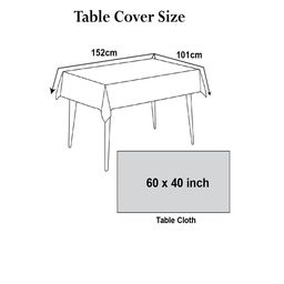 Kuber Industries Cream-Coloured & Pink Printed 4-Seater Rectangular Table Cover image 2