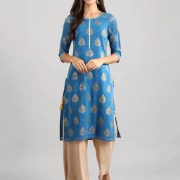 Aurelia Blue Printed Kurta-picture-16
