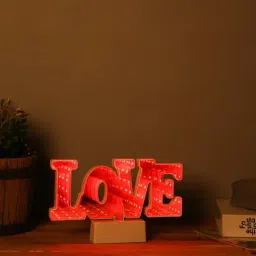 Tayhaa White Typographic LED Light with Tinted Mirror - Set of 1-27