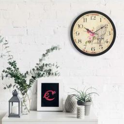 eCraftIndia Designer Round Analog Black Wall Clock-image-63