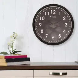 eCraftIndia Designer Round Analog Black Wall Clock-image-52