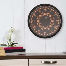 eCraftIndia Designer Round Analog Black Wall Clock-image-4