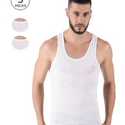 Dollar White Slim Fit Vest - Pack Of 3-image-20