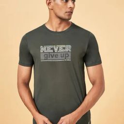 Ajile By Pantaloons Olive Slim Fit Printed T-Shirt-image-97