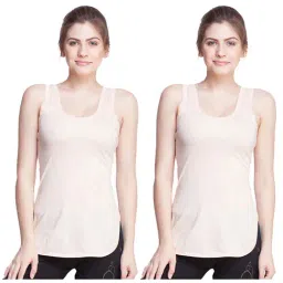 Dollar Missy Light Orange Cotton Camisole (Pack of 2)-image-54